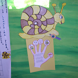 Foto di un cartelllone di una laboratorio della scuola d'infanzia A. M. Croce della parrocchia di Salgareda