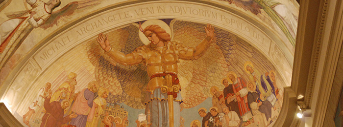 Dipinto dell'altare maggiore della chiesa della parrocchia di San Michele Arcangelo Salgareda